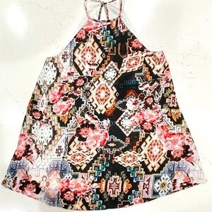 Show Me Your Mumu-Gomez Floral Mini Halter Dress